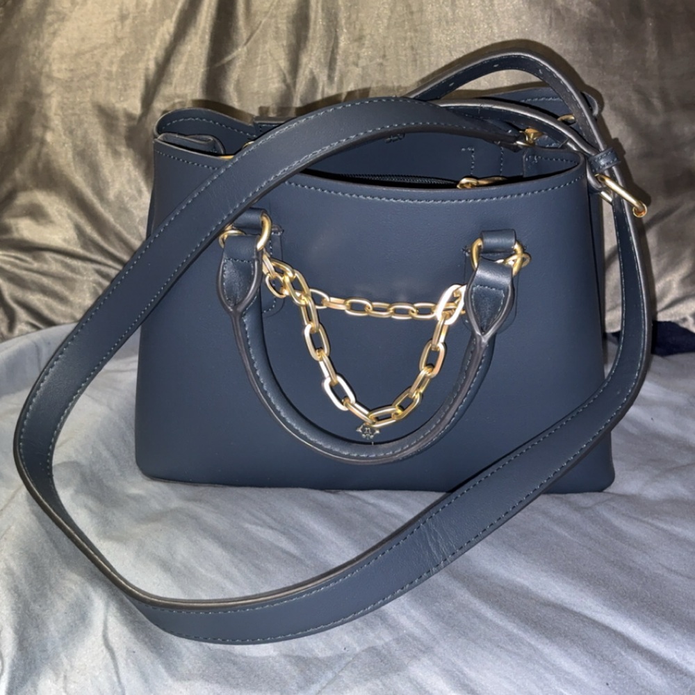 Nanette Lepore Navy Crossbody Bag with Gold Chain